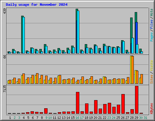 Daily usage for November 2024