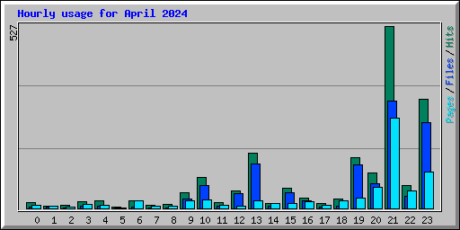 Hourly usage for April 2024