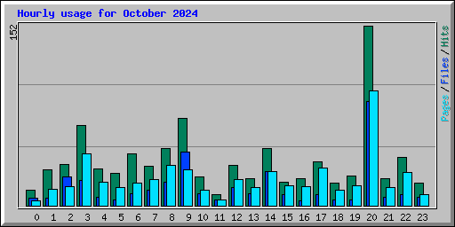 Hourly usage for October 2024