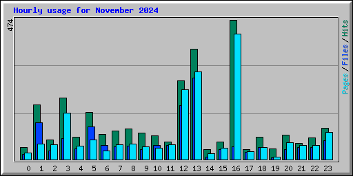 Hourly usage for November 2024